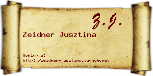 Zeidner Jusztina névjegykártya